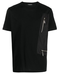 T-shirt à col rond noir costume national contemporary