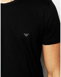 T-shirt à col rond noir Emporio Armani