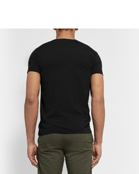 T-shirt à col rond noir Tomas Maier