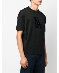 T-shirt à col rond noir Emporio Armani