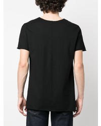 T-shirt à col rond noir Giorgio Brato