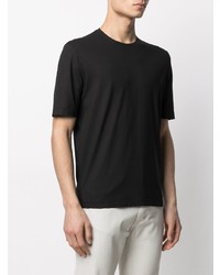 T-shirt à col rond noir Lardini