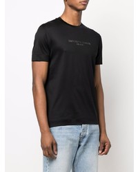 T-shirt à col rond noir Emporio Armani