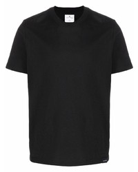 T-shirt à col rond noir Courrèges