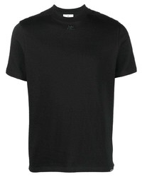 T-shirt à col rond noir Courrèges