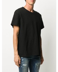 T-shirt à col rond noir Amiri