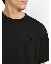 T-shirt à col rond noir Giuseppe Zanotti