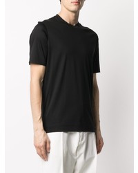 T-shirt à col rond noir Z Zegna