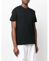 T-shirt à col rond noir Courrèges