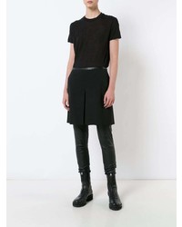 T-shirt à col rond noir Rick Owens DRKSHDW