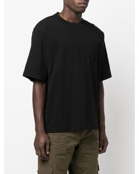 T-shirt à col rond noir Sacai