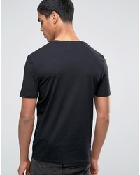 T-shirt à col rond noir Celio