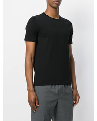 T-shirt à col rond noir Corneliani