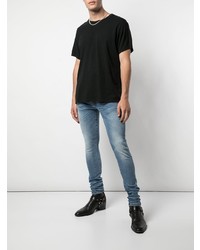 T-shirt à col rond noir Amiri