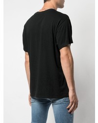 T-shirt à col rond noir Amiri