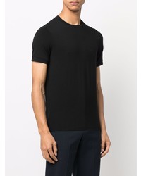 T-shirt à col rond noir Giorgio Armani