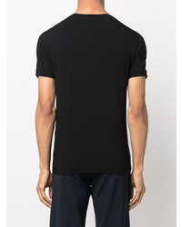 T-shirt à col rond noir Giorgio Armani