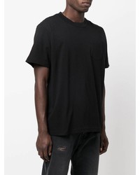 T-shirt à col rond noir Sacai