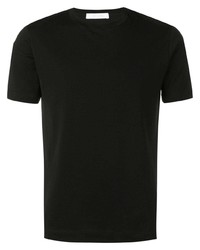 T-shirt à col rond noir Cruciani