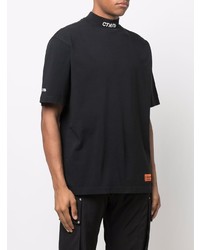 T-shirt à col rond noir Heron Preston