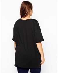 T-shirt à col rond noir Asos