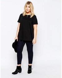 T-shirt à col rond noir Asos