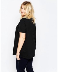 T-shirt à col rond noir Asos