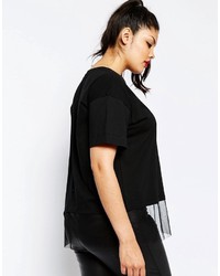 T-shirt à col rond noir Asos