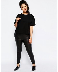 T-shirt à col rond noir Asos