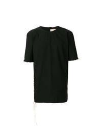 T-shirt à col rond noir Damir Doma