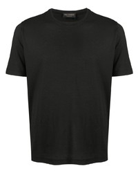 T-shirt à col rond noir Dell'oglio