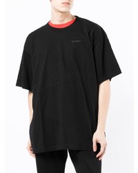 T-shirt à col rond noir Off-White