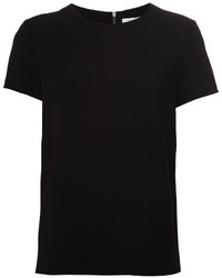 T-shirt à col rond noir Diane von Furstenberg
