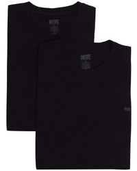 T-shirt à col rond noir Diesel