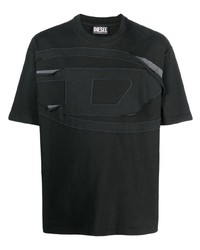 T-shirt à col rond noir Diesel