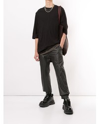 T-shirt à col rond noir Rick Owens DRKSHDW