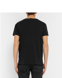 T-shirt à col rond noir Saint Laurent