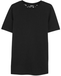 T-shirt à col rond noir DKNY