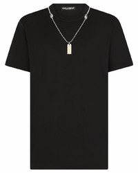 T-shirt à col rond noir Dolce & Gabbana
