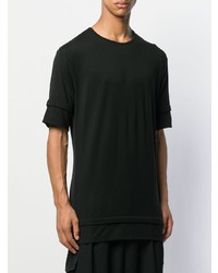 T-shirt à col rond noir Yohji Yamamoto