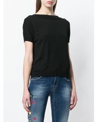 T-shirt à col rond noir Blugirl
