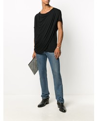 T-shirt à col rond noir Balmain