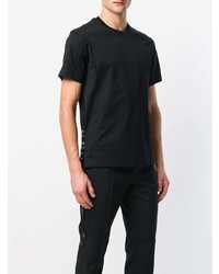 T-shirt à col rond noir Les Hommes