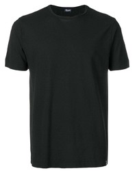 T-shirt à col rond noir Drumohr