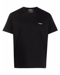 T-shirt à col rond noir DSQUARED2