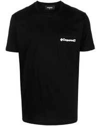 T-shirt à col rond noir DSQUARED2