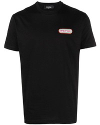 T-shirt à col rond noir DSQUARED2