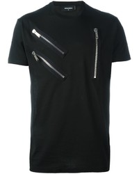 T-shirt à col rond noir DSQUARED2