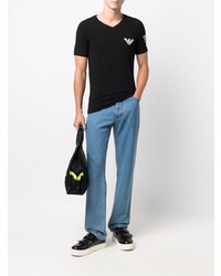 T-shirt à col rond noir Emporio Armani