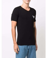 T-shirt à col rond noir Emporio Armani